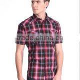 Latest Fashion Brand Design Short Sleeve 100% Cotton Men Shirt thumbnail-1