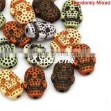 Mixed Halloween Skull Acrylic Spacer Beads 20x15mm thumbnail-1