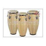 Percussion Musical Conga Drum Instrument With True Skin Cow Heads Chrome Plated Hardware