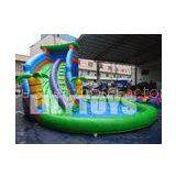 Outdoor Customized Inflatable Water Slide With A Big Pool Durable / UV-Resistance