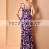 Mermaid One Shoulder Floor-length Satin Sequined With Sequins Prom Evening Dress Party Dress P004 thumbnail-5