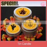 Tin candle for Halloween favor