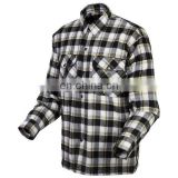 WHITE BLACK CHECK FLANNEL MOTORCYCLE SHIRT / HOT SALE FLANNEL SHIRT
