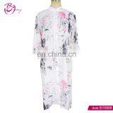 Fashion Style Fat Women Summer Floral Print Chiffon Linen Dress