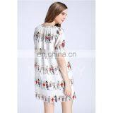 Floral Digital Printed Silk Crepe de Chine Dress thumbnail-6