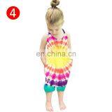 Wholesale Summer Tie Dye Overall Children Boutique Girl Romper thumbnail-4