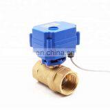 CWX-60P 6NM 12v 120v Orange Suppliers 2/3 Way Dn32 Brass Electric Ball Actuated Valve thumbnail-3