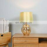 Elegant Modern Design Hotel Restaurant Coffee House Custom Round Glass Table Lamp With Lampshade thumbnail-5