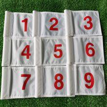 Golf Numbered Tube Style Practice Green Flags (6