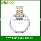 Crystal Round Knob and Ring Handle