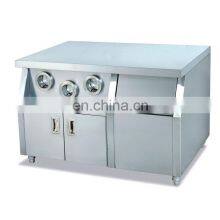 Stainless Steel Kitchen Work Table/ Fast Food Shop Kitchen Work Table With Cup Dispenser