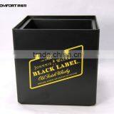 Square Double Layer Small Black Drink Plastic Ice Buckets With Lid thumbnail-5