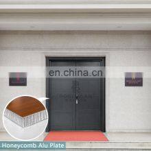 Modern honeycomb aluminum plate double french door designs