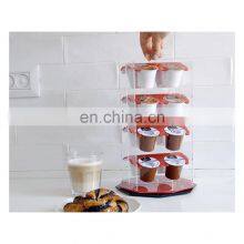 Red Keurig Coffee Pod Holder, Clear Rotate K-Cup Carousel Capsule Storage Office Decor Gift