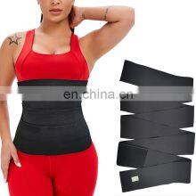 Hot Sale Custom Logo Flat Tummy Wrap 4 Meters Elastic Band Women Shaper Waist Trainer Body Slimming Belt thumbnail-1
