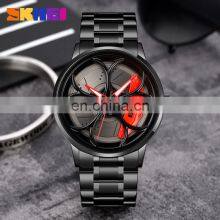 Relojes Skmei 1990 Spinning Fashion Black Plated Premium Quality Men's Car Rim Wheel Watch Wristwatch Men Car Wheel Watch thumbnail-5