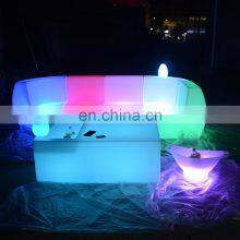 Waterproof Hard Plastic Tables Luxury Nightclub Party Bar Lighting up Led Sectional Sofas thumbnail-1