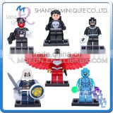 Mini Qute DECOOL 6pcs/set Marvel Avenger super hero Batman building block action figures educational toy NO.0169-0174