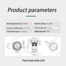 Ip67 16mm Plastic Red 24v 1NO1NC Led Push Button Switch Momentary Special for Medical Treatment thumbnail-3