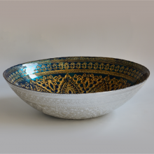 Golden Mandala Pattern Glass Charger Plates And Bowl Wholesale thumbnail-3