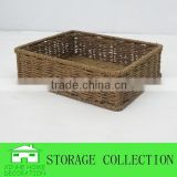 rectangular brown paper basket weaving