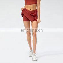 Outdoor Sports Pants Skirt Female Running Tennis Two Short Skirt Women Running Tennis Skirts With Pocket thumbnail-2