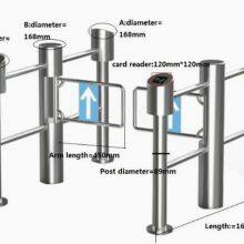 Full Automatic Single Moter Pole Swing Turnstile Gate With 180 Degrees for Supermarket thumbnail-4