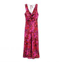 2025 New Fashion Elegant Women's Dress With Floral Print Midi Dress thumbnail-3