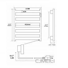 Bathroom Electric Heated Towel Rack, Towel Warmer for Bathroom, Wall Mounted Stainless Steel,Brushed Gold thumbnail-5
