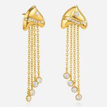 No Fade Gold Plated Stainless Steel Earrings - Waterproof Tarnish-Free Fashion Jewelry thumbnail-2