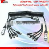 TOPFAME RV-TR05M-4 Trailer 0.4m*4m*0.4m 7pin metal connector cable/trailer & truck electrical cable for camera system