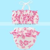 made in Japan cute and high quality swim suit for baby girl infant bikini kids bathing suit Japanese wholsale flower pattern