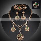Fancy Design Silver And Gold Plated Jewelry Set For Party,Light Weight Gold Necklace Set African Gold Plating Jewelry Set thumbnail-2