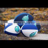 White And Blue Rugby Ball Full Size