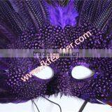 Natural Craft Purple Spot Feather Mask Halloween Decorations thumbnail-4
