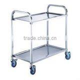 FAYK.PRDL2 FILMA Tea Trolleys-2 &Tier Stainless Steel Dining Cart - Square Tube thumbnail-1
