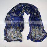 High Quality Custom Screen Printing Chinese Silk Scarf thumbnail-3