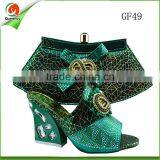 Mint Green Italian Shoe and Bag Set to Match Medium Heel Ladies Sandals From Guangzhou for Wedding Party thumbnail-1