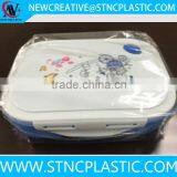 food grade 3 compartment plastic bento lunch box