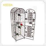 High Quality Solid Metal Display Rack Wrought Iron Wine Cabinet thumbnail-3