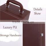 China Manufacturer Luxury Custom Design PU Leather Wine Box thumbnail-6