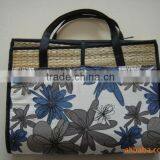 Straw Beach Mat,Easy Carry Straw Mat,Silkcreen Printing 2 Folds Beach Mat-TC112