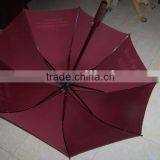 2015 Red Double Fluted Ribs Wholesale Golf Umbrella