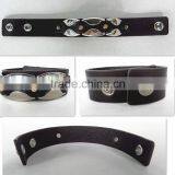 Hot Sale Wrap Leather Bracelet Stain Steel Handmade Men's Leather Bracelet thumbnail-5