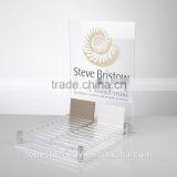 Multiple Slots Clear Print Granite Sample Display,sample Display Case,acrylic Sample Display