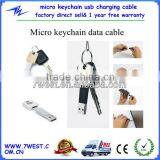 2014 USB Micro Keychain in Sync Data Cable / Usb Charger Cable