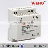 45w 15v Switch Power Supply 2.8a 15v Din Rail Switch Power Supply