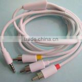 3.5mm audio to 3rca audio and video cable for ipod