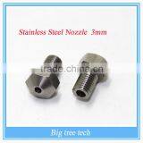 Extruder Nozzle 3mm Stainless Steel Nozzle Cleaning Machine Nozzle Spout for 3D Printer