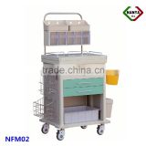 NFM02 Movable ABS Plastic clinic medicine trolley medical cart